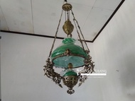 Lampu Gantung Klasik Antik Kap Warna Motif Singa ( R-40 )