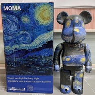 bearbrickViolent Bear400%Bearbrick Van Gogh Starry Sky Trend Decoration Acrylic Display Toy Doll