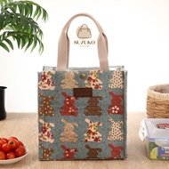 Túi giữ nhiệt bấm nút lót bạc đựng hộp cơm Túi xách đựng cơm trưa đồ cá nhân đồ ăn cu