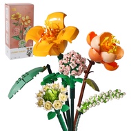 Mini Bricks Flower Bouquet Building Sets, Artificial Flowers, DIY Unique Decoration Home, 456 Pieces