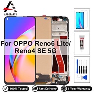จอ LCD คุณภาพชั้นนำสำหรับ OPPO Reno6 Lite / Reno4 SE 5G CPH2365 PEAT00 หน้าจอสัมผัสประกอบดิจิไทเซอร์