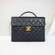 Chanel 魚子醬牛皮 黑金 Kelly 貝嫂包 手提包