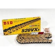 D.I.D 520 VX3 120L Chain (X-Ring) - Genuine Yellow