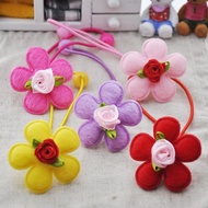 BST Baby Girl Kids Ponytail Hair Ring Hair String Rubber Band Butterfly Mix Color Rubber Band [STRIN