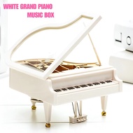 [MSIA SHIP] NOVELTY White Grand Piano Music Box Home Decoration Airbnb Ornament Cute Souvenir Birthd