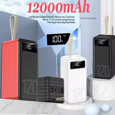 120W Portable Power Bank 120000mAh High Capacity Super Fast Charging Powerbank Charger External Batt