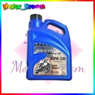 BIKERS RACING OIL 4T 20W50 10W40 SEMI ENGINE 4T OIL 1 LITER Minyak Hitam Motorcycle LC135 SRL110 EX5 DASH WAVE Y125Z