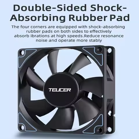 TEUCER 8015 Computer Case Fan 80mm/92mm 4-pin PWM High Airflow Ultra-thin Cooling Fan 1200-3000RPM C