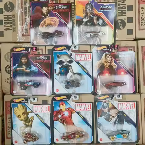 Hot Wheels Toys Cars for Kids Iro-man Easy Model Hotwheels Star Wars Gifts Birthday Marvel Surprise 