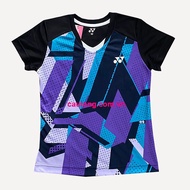 Yonex 6541 Men's and Women's Round Neck Badminton Shirt Purple