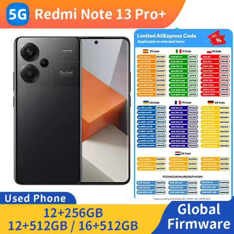 Redmi Note 13 Pro+ Plus 5G RAM 16GB ROM 512GB 6.67 inch 2712x1220px 120W 5000mAh Used phone