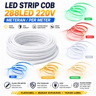 COB LED STRIP LIGHTS 288LED 220V FLEXIBLE ELASTIC LED MILK HOSE LIGHTS PER METER FLEXIBLE NEON LIGHT