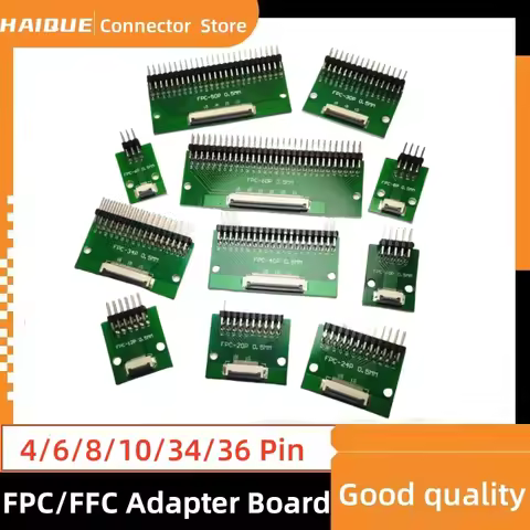 1pcs FPC/FFC Adapter Board 0.5mm To 2.54mm Connector Double Row Straight Needle 4/6/8/10/12/14/15/16