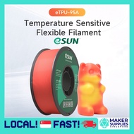 eSun eTPU-95A 1.75mm 1KG 3D Printer Filament Color Change by Temp TPU Flexible Changing Printing Mat