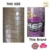 1/2” x 1” x45’ Galvanize BRC Welded Iron Wire Mesh