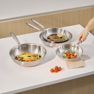 Omi Gourmet premium solid stainless steel pan is definitely safe