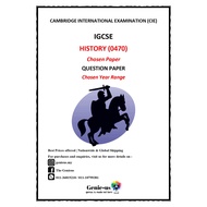 [Yearly - History] Cambridge IGCSE History Past Year Papers