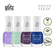 ENTITY CLEAN Halal Breathable Nail Lacquer Polish Green, Blue & Purple Colors Non Peelable (15ml)