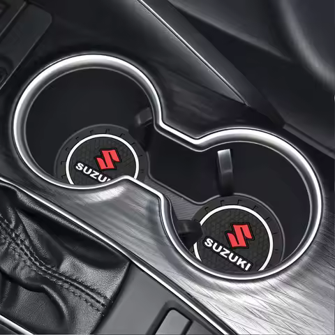 1/2Pcs Car Water Cup Anti Slip Mat Silicone Heat Resi Coaster For Suzuki Swift SX4 Jimny Ignis Alto 