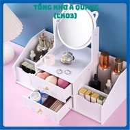 COSMETIC SHELF WITH COSMETIC MAKEUP MIRROR, WITH MIRROR