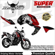 Cool Anti-Fade Byson Karbu Sticker Byson Striping Byson Karbu Striping Yamaha Byson Karbu Wolf Strip