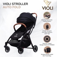 Violi Autofold stroller bayi (preloved) black