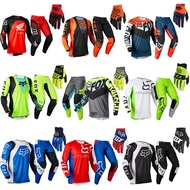 2022 FOX Motocross Racing Gear Set Jersey Pants MX Combo BMX Dirt Bike Outfit Mountain Off-road Suit Moto Cross Kits For Men Gloves+suit