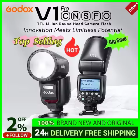 Godox V1 Pro V1Pro TTL Li-ion Round Head Camera Flash Wireless Transmission Speedlite Flash for Cano