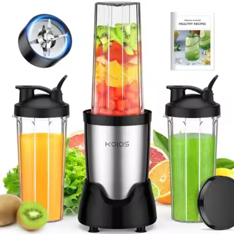 Blender for SmoothiesPersonal Blender for Shakes and Smoothies with 3 * 22oz To-Go Cups 22000 RPM Sm