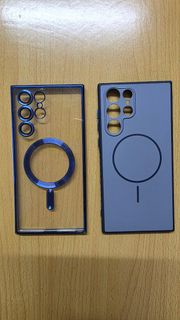 Samsung S22 Ultra 磁吸鏡頭藍色保護殼