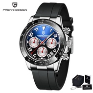 PAGANI DESIGN PD-1687 Men's Watch Automatic Date Ceramics Bezel Quartz Watches Men Seiko-VK63 Sapphire Chronograph Clock 10ATM