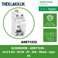 SCHNEIDER - A9R71225 - Acti 9 iID - RCCB - 2P - 25A - 30mA - type AC