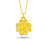 SK Jewellery Clover Sweetheart 999 Pure Gold Pendant