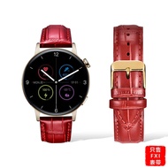 สายนาฬิกาหนังแท้สีขาว Fxi สำหรับ Huawei Watch GT3 GT4 GT5 GT6 pro Porsche Design Watch5432 GT4 GT3 G