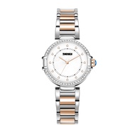 SKMEI ผู้หญิงแฟชั่นนาฬิกาควอตซ์สแตนเลสที่สง่างามนาฬิกากันน้ำสำหรับผู้หญิง7015