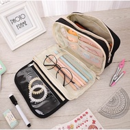 Simple Style School Student Stationery Bag Pencil Cases Large Capacity Pen Bag