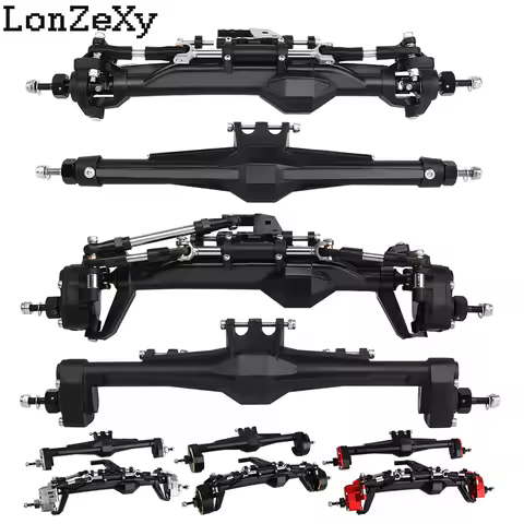 H10 Portal or Straight Axle Plastic +Brass or Aluminum Alloy Front Rear Complete Axles for Vanquish 
