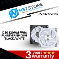 PHANTEKS D30 120mm PWM FAN REVERSED DRGB (BLACK & WHITE)