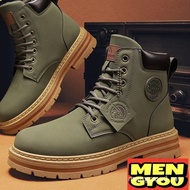 Cowboy boots Retro leather shoes Men's Doc Martens work shoes JJBT