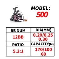 1PCS HB500-7000 Saltwater Fishing Reel Jigging Reel Ratio 5.2:1 Spinning Reel Metal Spool Fishing Re