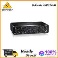 Behringer UPhoria UMC204HD Audiophile 2x4 24Bit/192 kHz USB Audio/DI Interface with das c Preamplifi
