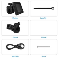 Bicycle Rear View Camera View Camera with 4.3'' Screen 150° Wide View Adjustable Bracket