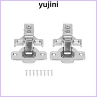 YUJINI 2pcs Hydraulic Damping Hinge, Adjustable Self-Closing Soft Close Hinge, Soft Close 1/2 Inch O
