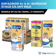 [Bundle of 24/36] Enfagrow A+ and A+ Superior Stage 3/4 Milk 180ml Ready To Drink For Kids Nutrition
