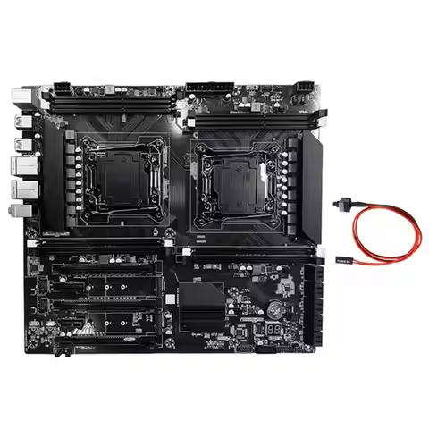 New Arrival Dual-Socket X99 Motherboard LGA2011-3 Dual Ethernet Port Support 8X DDR3 RAM E5 2678 V3 