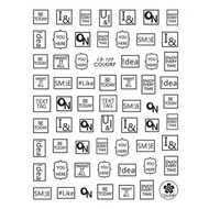 [ 5 pcs Rm10] Japanese Influencer Manicure Sticker/Black Letter Design Manicure Sticker/New Influenc