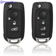 jingyuqin Remote 3/4buttons Car Key Case Cover For Fiat 500X Toro Letterpress Egea holder Folding Flid