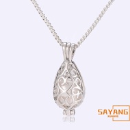 Fashion Women   Sterling Silver oysters Pendant Necklace Akoya Heart Pearl Necklace