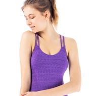 【NAMASTE】Naomi V領繩結瑜珈服 - 水波紫