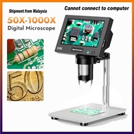4.3 inch LCD Digital Microscope 1000X Video Microscope for Adult with 8LEDs Soldering Microscope for
